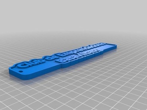 my customized multiline tag keychain signs logos 3d print model - Mito3D