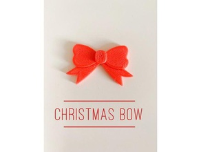 christmas bow art decoration ornament ribbon 3d print model - Mito3D
