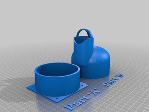 flasforge Träumer hinteren filter 3d Drucker - Zubehör filament-Staub-filter flashforge dreamer 3d print model - Mito3D