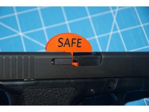 chamber flag 9mm half round 3d printing safety glock range 3d print model - Mito3D