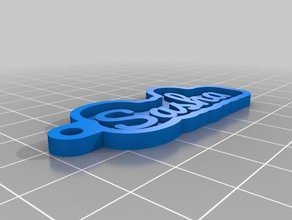 sasha Schlüsselanhänger kundengebundene 3d print model - Mito3D
