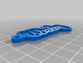 wesley keychains customized 3d print model - Mito3D