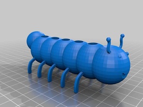 cute caterpillar pencil holder office bug school 3d print model - Mito3D
