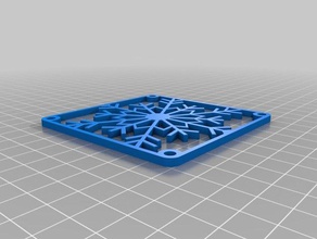 swnoflake fan grill computer snowflake 3d print model - Mito3D