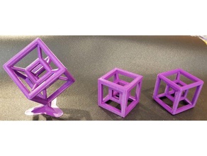 tesseract hiperküp heykeller 3d print model - Mito3D