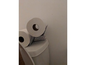 hexagonal toilet paper holder bathroom roll 3d print model - Mito3D