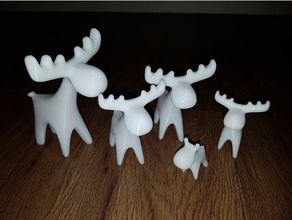 deer decoration printer friendly sculptures christmas cute moose nsfw reindeer 3d print model - Mito3D