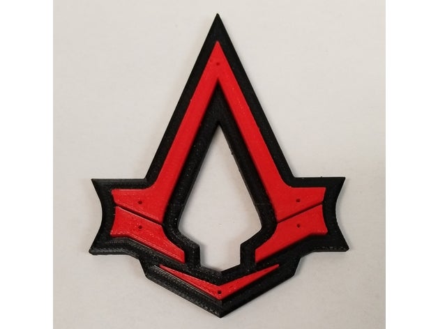 assassins creed syndicate logo keychain video games assassinscreed remix 3D print model - Mito3D