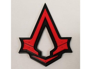 assassins creed syndicate logo keychain video games assassinscreed remix 3d print model - Mito3D