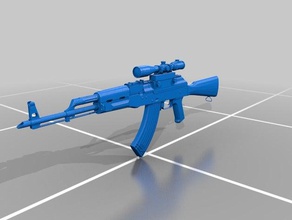 dürbünlü ak47 modelleri ordu cıvata eylem silah 47 konflikt Minyatürler Rusya wargaming warhammer 40k 3d print model - Mito3D