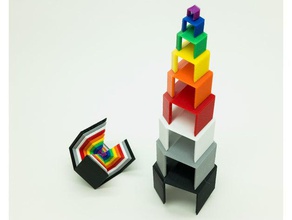 russische Bälle Mathe-Kunst 3dpuzzles 3d-puzzle burr puzzle einfach drucken fidget Matroschka - Spielzeug 3d print model - Mito3D