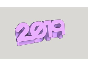 2019 dekorasyon bölümü 2 yeni yıl yaratıcı deko dekoration masa yılınız kutlu olsun işaret yılı değiştirin 3d print model - Mito3D