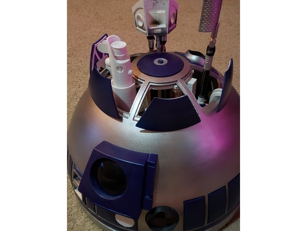 r2d2 Periskop lifescanner Lichtschwert-lift-system in der Robotik dome-mechanik Lebens scanner heben mascal mr baddeley Kuppel lift-system 3D print model - Mito3D