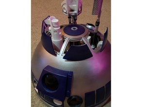 r2d2 periscopio lifescanner sable de luz con sistema elevación la robótica cúpula mecánica vida escáner ascensor mascal mr baddeley 3d print model - Mito3D