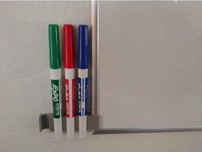 clip-on whiteboard pen holder office marker 3d print model - Mito3D