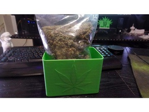 les mauvaises herbes de la marihuana boîte conteneurs 3d print model - Mito3D
