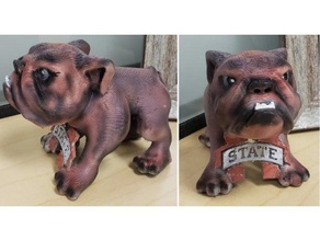 mississippi state bulldog Dekor 3d print model - Mito3D