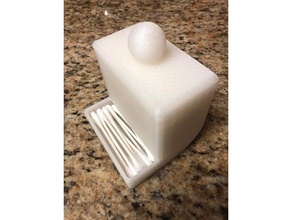 algodão de permuta distribuidor recipientes casa banho um chumaço titular maquiagem organizador 3d print model - Mito3D