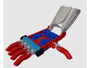 mano tipo lego con servos de 9g la robótica prótesis 3d print model - Mito3D