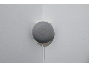 google home mini corner wall mount household 3d print model - Mito3D
