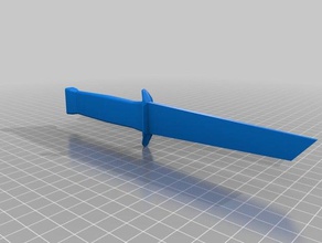 couteau low poly l'art 3d print model - Mito3D