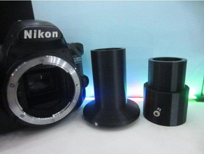 nikon telescópio adaptador câmara 3d print model - Mito3D