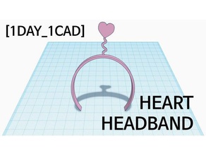 1Tag 1cad Herz Stirnband Kostüm 1day1cad Niedlich 3d print model - Mito3D