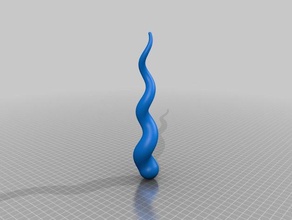 my customized twisted spiral horn generator art tools 3d print model - Mito3D