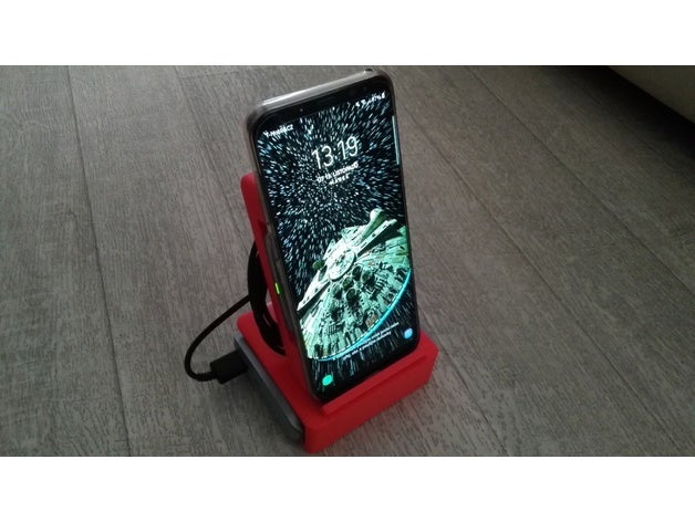 phone holder wireles charging mobile mobilephoneholder stand samsunggalaxys8 samsungholder smartphoneholder 3D print model - Mito3D
