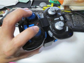triple controller holder rc vehicles juggling 3d print model - Mito3D