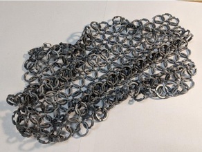 medieval style chainmail fabric costume chainmaille keychain 3d print model - Mito3D