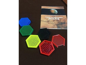terraforming mars player token hex bowls toy game accessories 3d print model - Mito3D