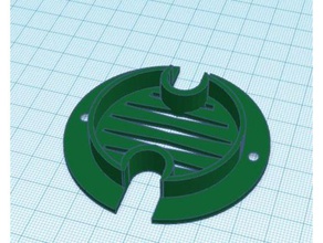 2 cord-vent - Elektronik cap cover pass-through durch das Loch 3d print model - Mito3D