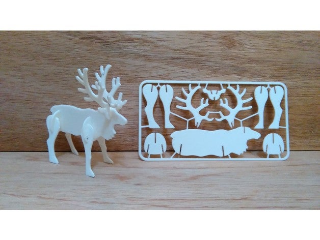 reindeer christmas card kit 3d print animals cristmas nsfw 3D print model - Mito3D