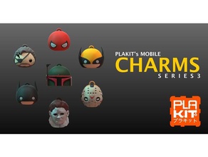 plakits mobile charms series 3 updated toys games batman bobafett boba fett friday 13th helloween jason voorhees keychain metal gear solid michael myers purakito snake spiderman homecoming toymaker venom wolverine 3d print model - Mito3D