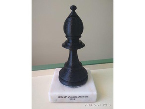 bispo alca3d xadrez trofeo troféu 3d print model - Mito3D