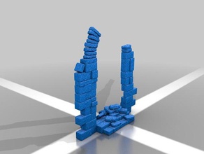 rovine gli edifici strutture 3d print model - Mito3D