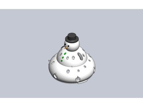 vorpal hexapod snowman cap robotics 3d print model - Mito3D