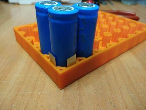 18650 holder 5x8 electronics battery 3d print model - Mito3D