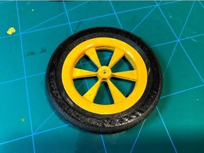 dynam tiger moth wheels rc vehicles 3d print model - Mito3D