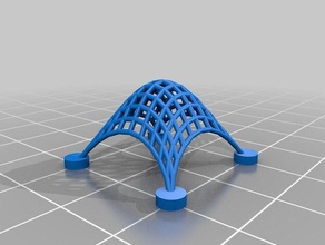 catenary vault math art cantilever cantilevered 3d print model - Mito3D