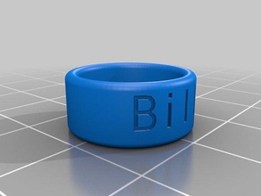 meu personalizados anel de borda redonda anéis 3d print model - Mito3D