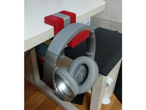 headphone hanger office holder 3d print model - Mito3D