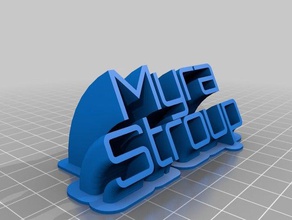 myra 2-nombre de la línea placa oficina personalizado 3d print model - Mito3D