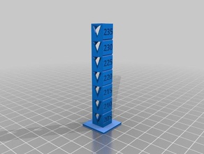 my customized temp calibration tower 205-235 3d printing tests 3d print model - Mito3D
