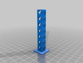 my customized temp calibration tower 230-260 3d printing tests 3d print model - Mito3D