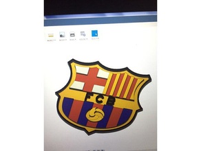 o fc barcelona 3d impressão legal fcb fcbarcelona futebol logotipo 3d print model - Mito3D