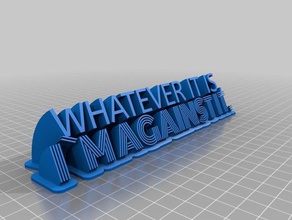 1me 2my customized sweeping name plate &ndash 2 lines fonts remix signs logos 3d print model - Mito3D