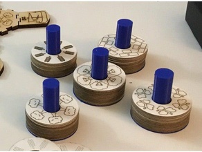 lasercut catan resource disks toys games laser cut cutter engraver settlers 3d print model - Mito3D