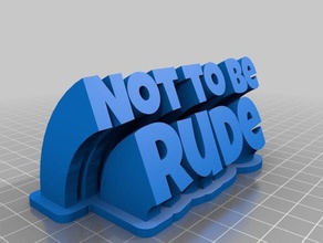 não rude office personalizado 3d print model - Mito3D